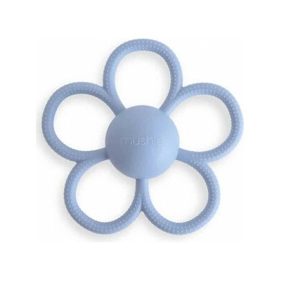 Mushie Hryzadlo s hrkálkou daisy faded denim