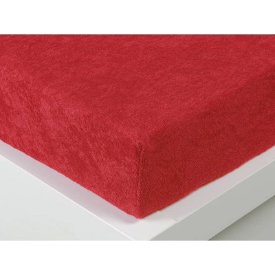 Xpose Froté prostěradlo Exclusive tmavě červené 160x200