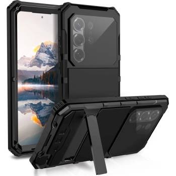 Samsung R-JUST удароустойчив влагоустойчив калъф с метална стойка и протектор за Samsung Galaxy S26 Ultra