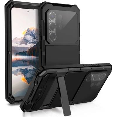 Samsung R-JUST удароустойчив влагоустойчив калъф с метална стойка и протектор за Samsung Galaxy S26 Ultra