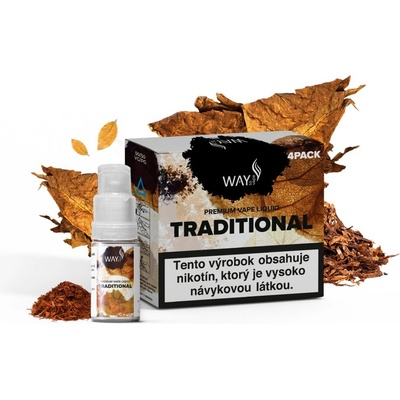 WAY to Vape Traditional 4 x 10 ml 6 mg