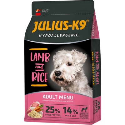 Julius K-9 HighPremium Hypoallergenic suché krmivo, Adult, baranina a ryža 12 kg
