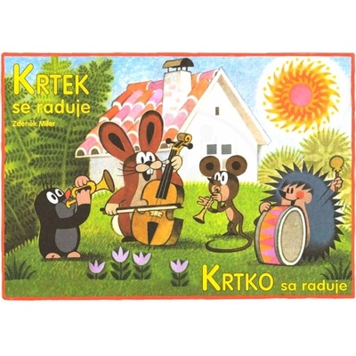 Krtek se raduje omalovánka