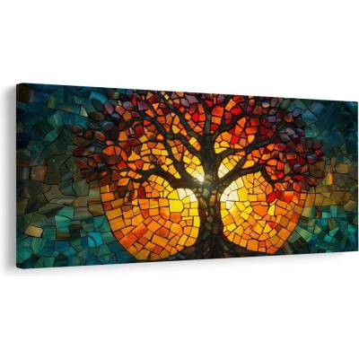 Obraz barevný strom života - 120x60