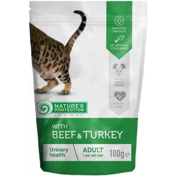 Nature's Protection Nature's Protection CAT Adult Beef & Turkey Urinary Health - пауч с говеждо и пуйка за израснали котки, 100 гр