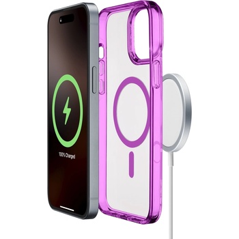 Cellularline Калъф Cellularline - Iconic Mag, iPhone 16 Pro Max, MagSafe, розов (ICONICMAGIPH16PRMP)