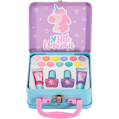 Aquarius Cosmetic Комплект козметика в метално куфарче, Martinelia, Little Unicorn, 15 части (MA24150)