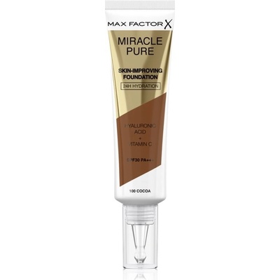 Max Factor Miracle Pure Skin dlouhotrvající make-up SPF30 100 Cocoa 30 ml