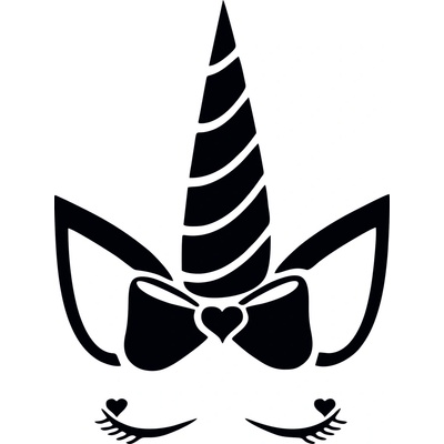 Artemiss Jednorožec plastová šablóna 5 C 15 cm x 15 cm