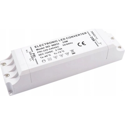 TRANSFORMÁTOR 12V 33W 220-240V PRO LED PÁSKY A SVĚTLA