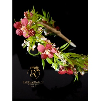 Radi handmade Стилна диадема с червени цветя (792)