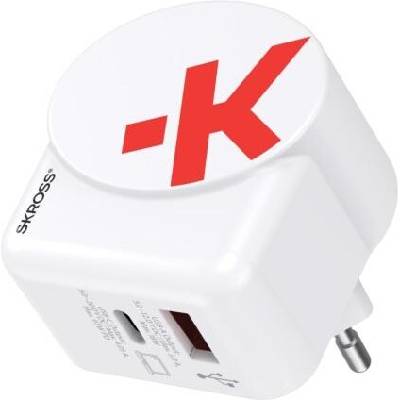 Адаптер-зарядно SKROSS Euro USB Charger AC65PD, USB-A, USB-C (SKROSS-1302425)