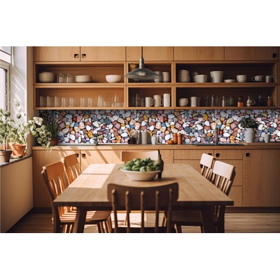 DIMEX ART Фототапет за кухня - цветни камъчета 420 x 60 см