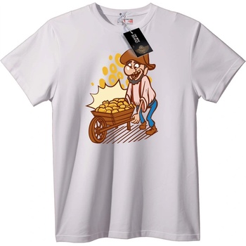 NOONEBRAND Тениска Златен Миньор - 2XL, White