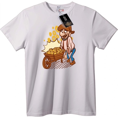 NOONEBRAND Тениска Златен Миньор - 2XL, White