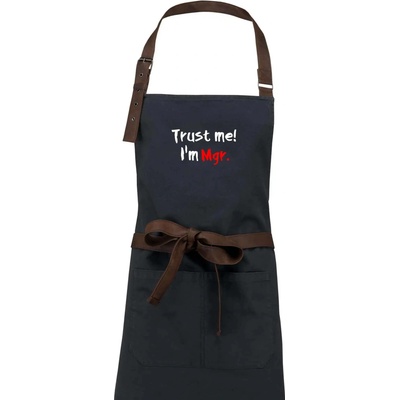 Dřevěné uhlí Trust me I´m Mgr. / Věř mi jsem Magistr. Zástěra Vintage
