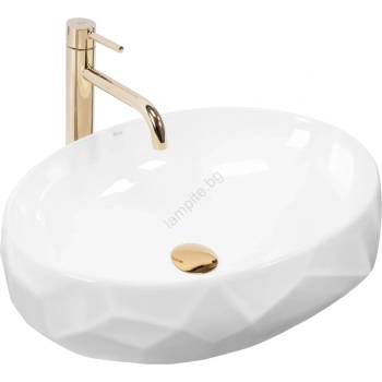 Rea REA-U5660 - Мивка за плот MAYA 39x60 см керамика/лъскаво бяло (RE0283)