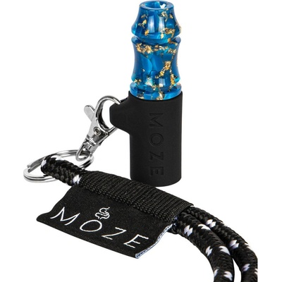 Moze Gold Náustek na krk Modrá