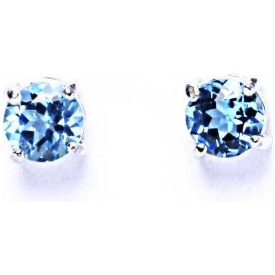 Čištín Stříbrné náušnice, přírodní topaz swiss 6 mm NŠ 1250 8868