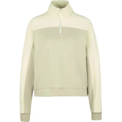 Stoic Дамски вълнен пуловер Stoic Women's MerinoFleece335 MMXX. Lulea Half zip Merino jumper - Birch White / Stone Grey - размер XXL (105-5558-0316)