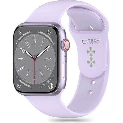 Tech-Protect Силиконова каишка за Apple Watch 6/7/8/9/10/SE/Ultra 1-2 (44/45/46/49 mm) от Tech-Protect Silicone - Elegant Purple (5906302305124)