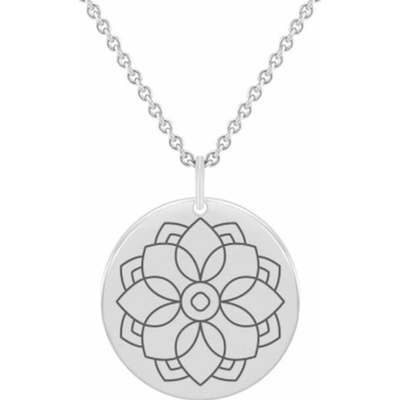 Eppi Stříbrný jóga přívěsek Mandala P46895