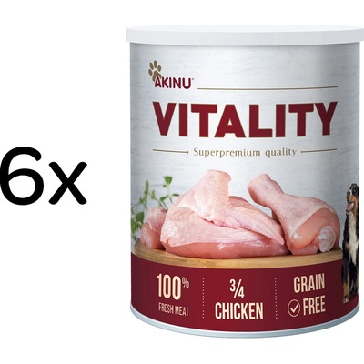 Akinu Vitality 3/4 Kuřete 6 x 800 g