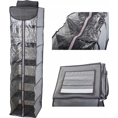Verk 01327 Závesný organizér s 5 priehradkami 30x30x100cm šedá