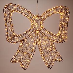 Koopman LED външна коледна украса 720xLED/6W/230V 46 cm IP44 топла бяла панделка/черна (KM0039)