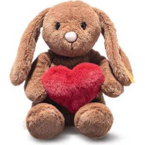 Steiff Friends Hoppie заек - Love, кафява плюшена играчка (081118)