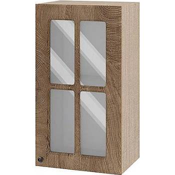 Image 1 of ИРИМ Горен кухненски шкаф витрина Сити МФ-Дъб натурал-06-102 40 см