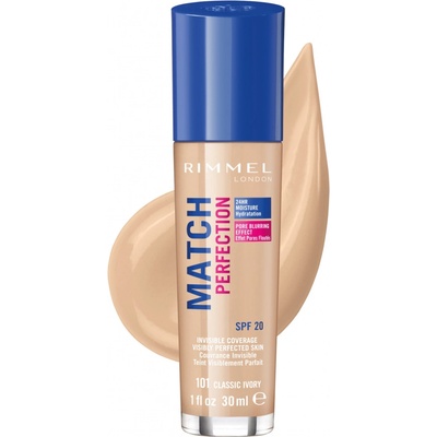 Rimmel Match Perfection SPF20 make-up make-up 101 Classic Ivory 30 ml