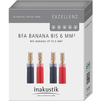 in-akustik BFA бананов щепсел Inakustik Excellence (4бр. /комплект), код 0081691 (81691)