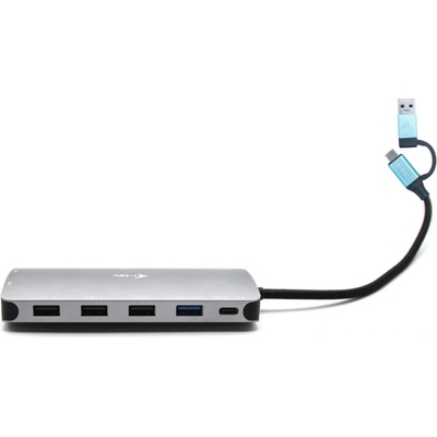 i-Tec USB 3.0 USB-C/Thunderbolt 3x Display Metal Nano Dock with LAN + Power Delivery 100 W CANANOTDOCKPD