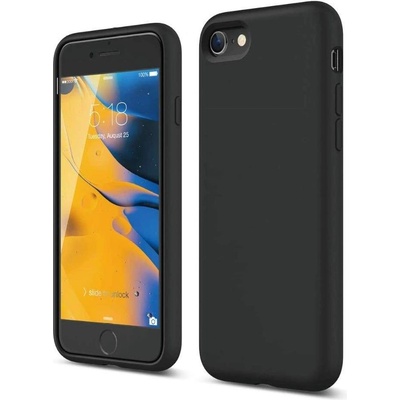 elago Silicone Case - качествен силиконов (TPU) калъф за iPhone SE (2020), iPhone 8, iPhone 7 (черен)