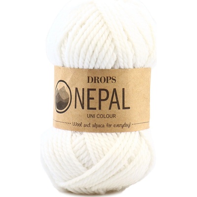 Drops Nepal Uni 1101 bílá