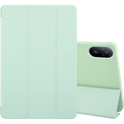Vsetkonamobil 107912 LEATHER Zaklápací kryt pre Huawei MatePad SE 11 2024 svetlozelený