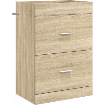 vidaXL Кабинет под мивка за баня Дъб сонома 56 x 37, 5 x 81 см (890706)