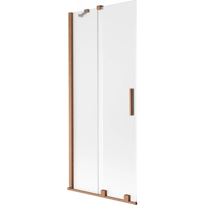 Mexen Velar двукрилен плъзгащ се душ параван 80 x 150 см, матиран, четкан мед - 896-080-000-31-65 (896-080-000-31-65)