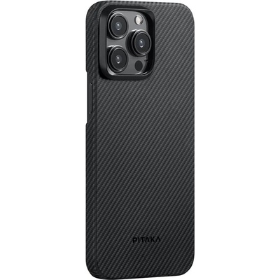 PITAKA MagEZ 4 600D case, black/grey twill - iPhone 15 Pro (KI1501PA)