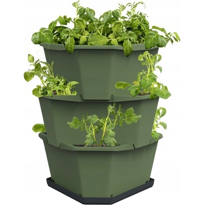 Gusta Garden Květináč plast zelený 50 x 38 x 38 cm