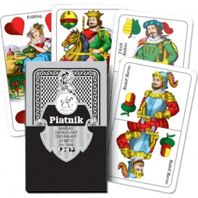 Piatnik Mariáš dvouhlavý v plastové krabičce