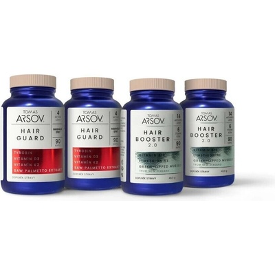 Tomas Arsov 2x Hair Guard & 2x Hair Booster 2.0 Hair Care Supplement Set 4x90 kapsúl