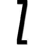 Design Letters Буква Design Letters Z акрил 8 см черна (30201600Z)