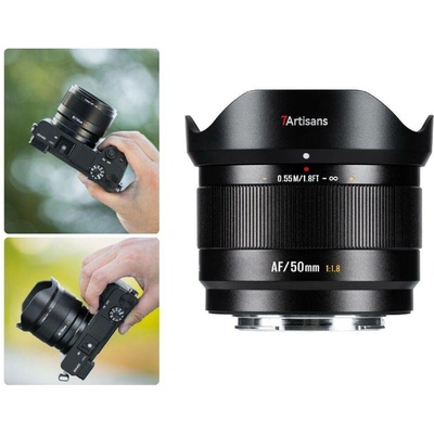 7Artisans AF 50mm f1,8 LITE series APS-C objektiv (Sony E) AF50F18B-E APS-C