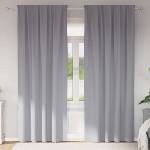 Pure Line Home Плътни завеси в цвят сив с комбиниран перделък, 2 бр. , 140 x 245 см - zalegloto - 54,96 лв