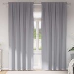 Pure Line Home Плътни завеси в цвят сив с комбиниран перделък, 2 бр. , 140 x 245 см - zalegloto - 59,07 лв