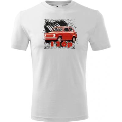 Tričko Fiat 126 P biela