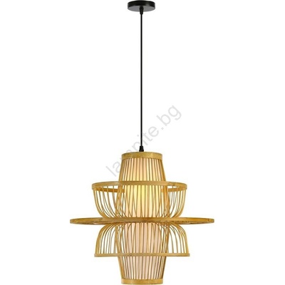 Immax 08254L - Пендел PINCHOS 1xE27/40W/230V Ø 45 см бамбук (IM1346)