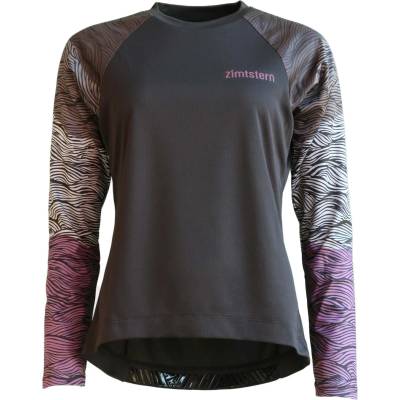 Zimtstern Дамска фланелка с дълъг ръкав за колоездене Zimtstern Women's Braapz Shirt L/S Cycling jersey - Pirate Black (156-2911-0214)